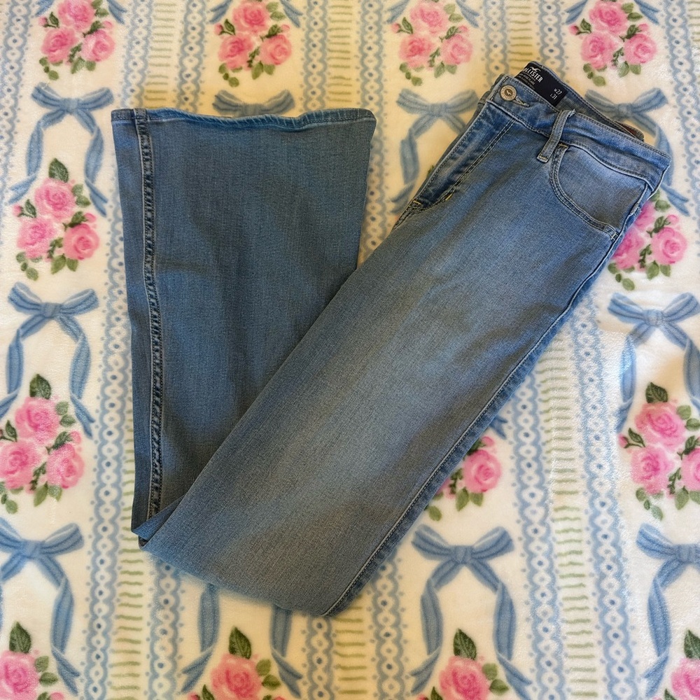 Hollister Blue Flare Wide Leg Jeans